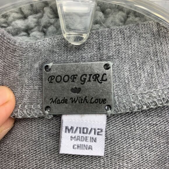 Poof Girls Cardigan Sweater Medium Button Up Lightweight Long Sleeve Pockets - Picture 6 of 11